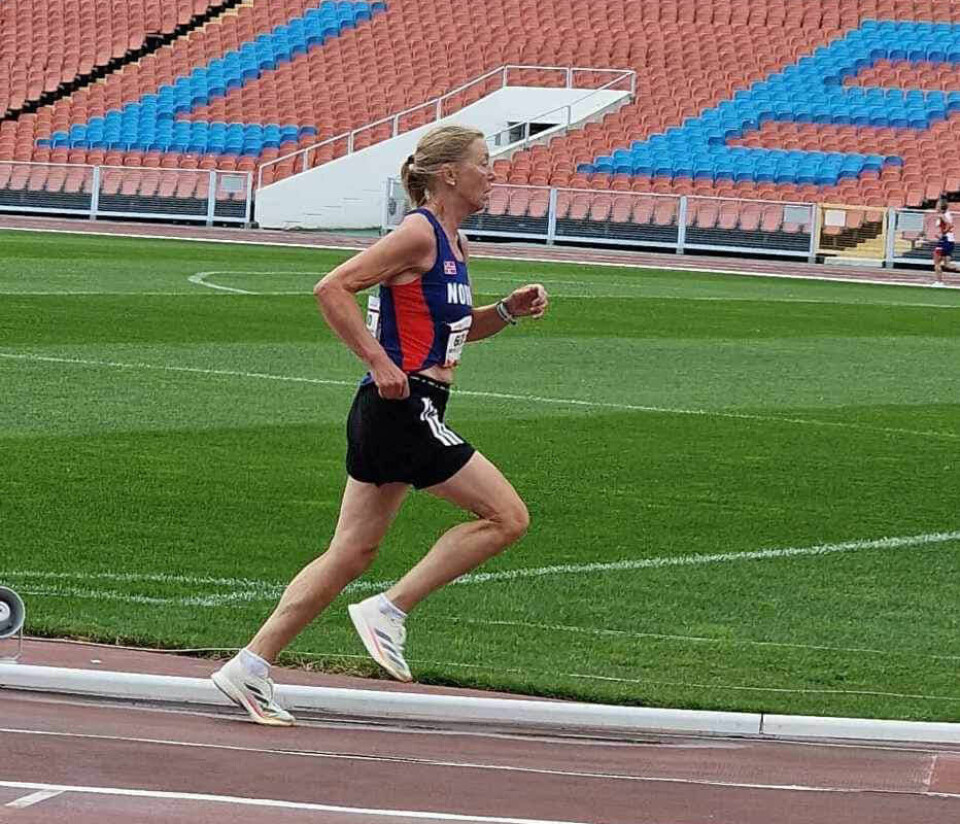 Synøve Brox. Her på vei mot sitt VM-gull på 5000 meter i forrige uke. (Foto: Jack Waitz) Synøve Brox