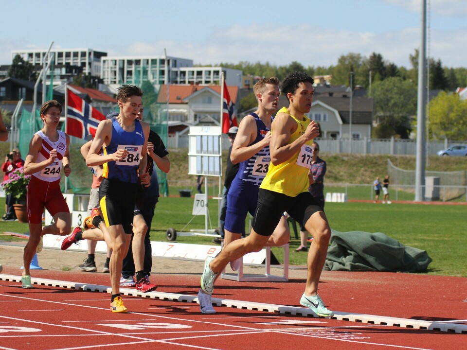 Esten Hansen-Møllerud Hauen stjal showet på 800 m på Hamar Friidrettens Venners Festival 2023