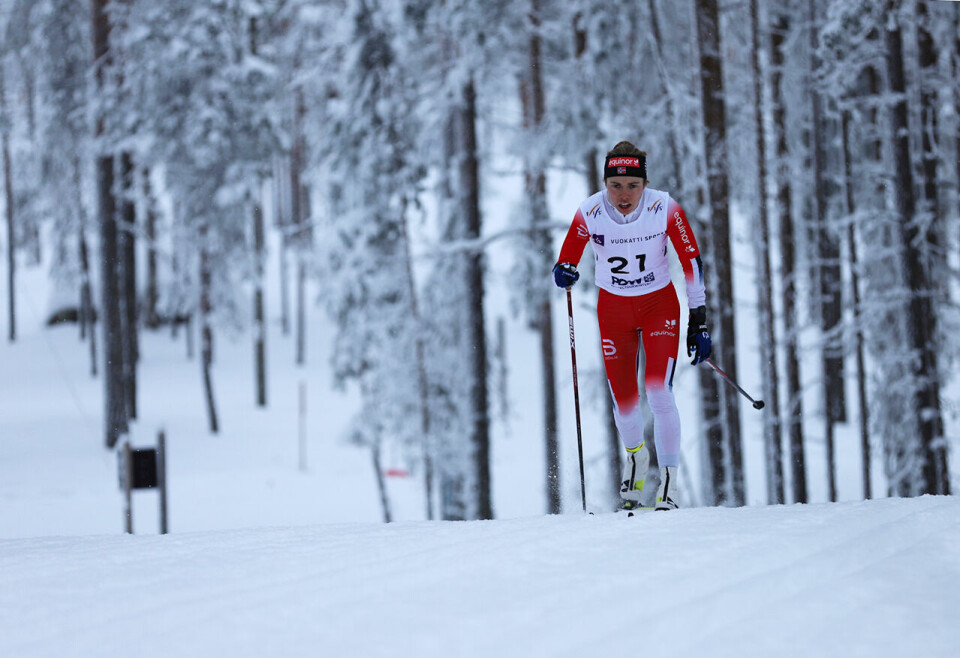 Gulløpet: På 15 kilometeren i junior-VM i Vuokatti dro Margrethe Bergane fra konkurrentene allerede tidlig i rennet. Seiersmarginen ble på 24 sekunder. (Foto: The Daily Skier) Gulløpet: På 15 kilometeren i junior-VM i Vuokatti dro Margrethe Bergane fra konkurrentene allerede tidlig i rennet. Seiersmarginen ble på 24 sekunder. (Foto: The Daily Skier)