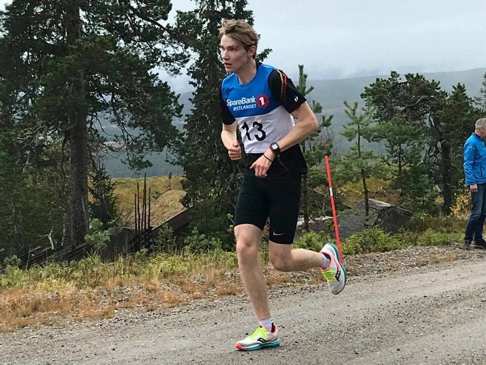 Halvor Mikkelsen med seieren i sikte. (Foto fra Åslia Skilags facebookside) Halvor Mikkelsen med seieren i sikte. (Foto fra Åslia Skilags facebookside)