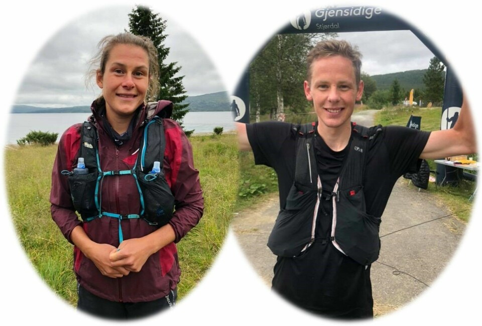 Ida Børset Westad og John Marius Hegseth var klare vinnere på ultradistansen i Meråker Mountain Challenge. (Arrangørfoto) Ida Børset Westad og John Marius Hegseth var klare vinnere på ultradistansen i Meråker Mountain Challenge. (Arrangørfoto)