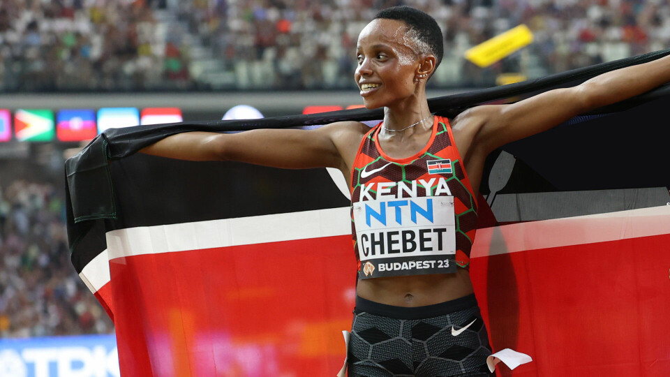 Beatrice Chebet ble første kvinne under 14 minutter på 5000 meter. Her fra VM i 2023. (Foto: Arne Dag Myking) Beatrice Chebet ble første kvinne under 14 minutter på 5000 meter. Her fra VM i 2023. (Foto: Arne Dag Myking)