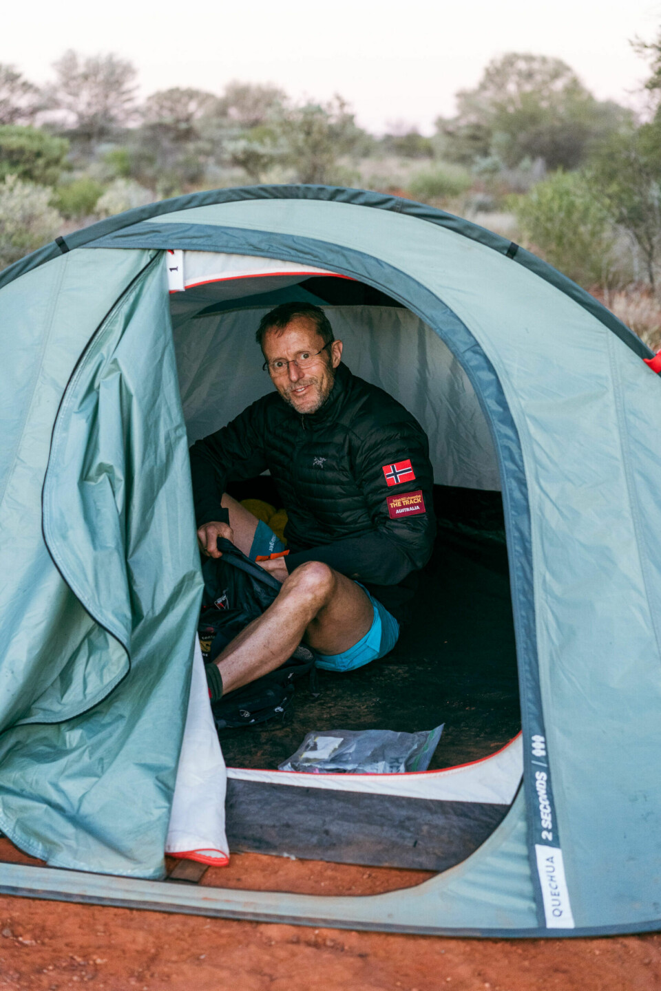 Frode Lein imponerte på The Track Australia, 9 etapper 520 km Frode - overnatting i telt