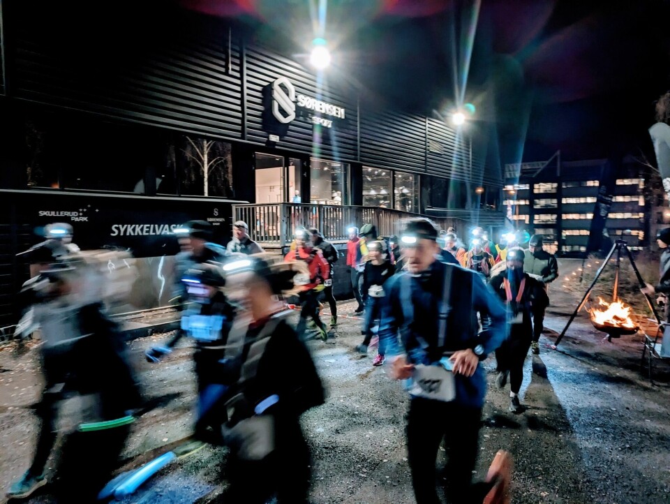 Starten har gått utenfor Sørensen Sport på Skullerud. (Alle foto: arrangørens Facebook-sider) Starten har gått utenfor Sørensen Sport på Skullerud. (Alle foto: arrangørens Facebook-sider)