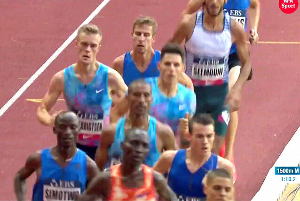 Filip Ingebrigtsen klarer seg meget godt i det sterke feltet i Diamond League-stevnet i Monaco. Filip Ingebrigtsen klarer seg meget godt i det sterke feltet i Diamond League-stevnet i Monaco.