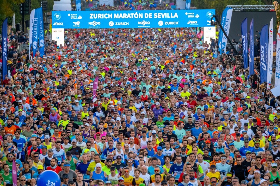 Weldu Negash Gebretsadik best av de norske maratonløperne i Sevilla Sevilla-Marathon-start.jpg