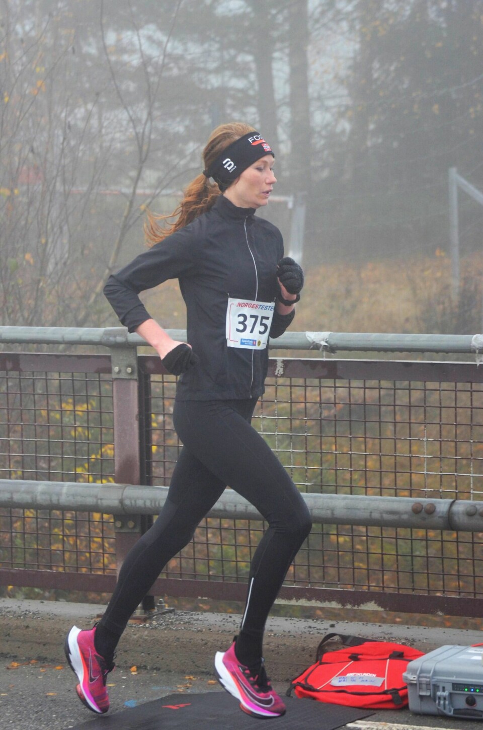 Rask løping på tre distanser i den 6. Norgestesten Anette Killerud ¥degård 10 km mål.jpg