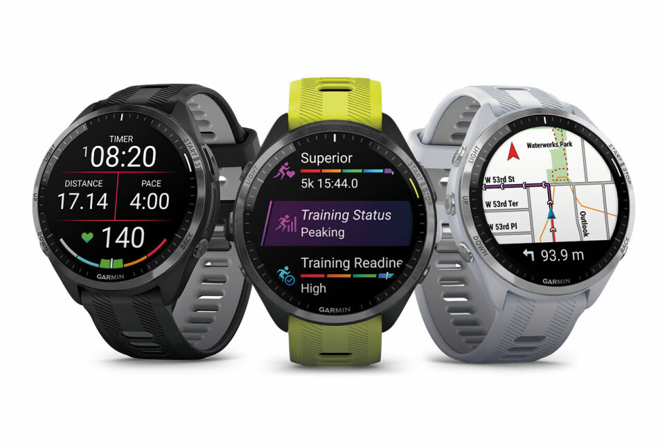 Garmin Forerunner 965 har fått krystallklar AMOLED-skjerm. (Alle foto: Garmin) Garmin Forerunner 965 har fått krystallklar AMOLED-skjerm. (Alle foto: Garmin)
