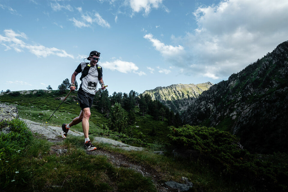 Sebastian Krogvig holdt god fart til over 10 mil var unnagjort i fjella i Andorra. (Foto: Marta Pares) Sebastian Krogvig holdt god fart til over 10 mil var unnagjort i fjella i Andorra. (Foto: Marta Pares)