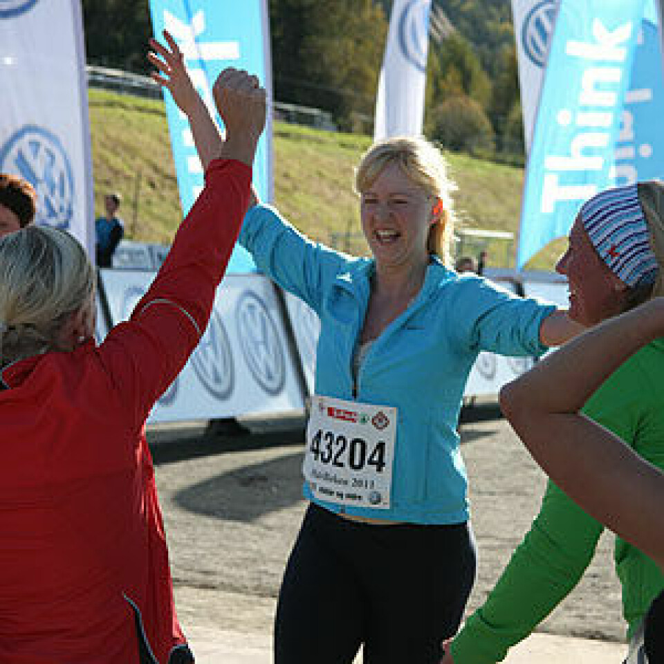 Høy stemning i målområdet! Maal_43204_Birk_lopet40-091