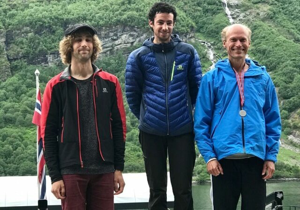 Kilian Jornet Burgada luktet på løyperekorden i Nibbeløpet Pallen_herrer_loep
