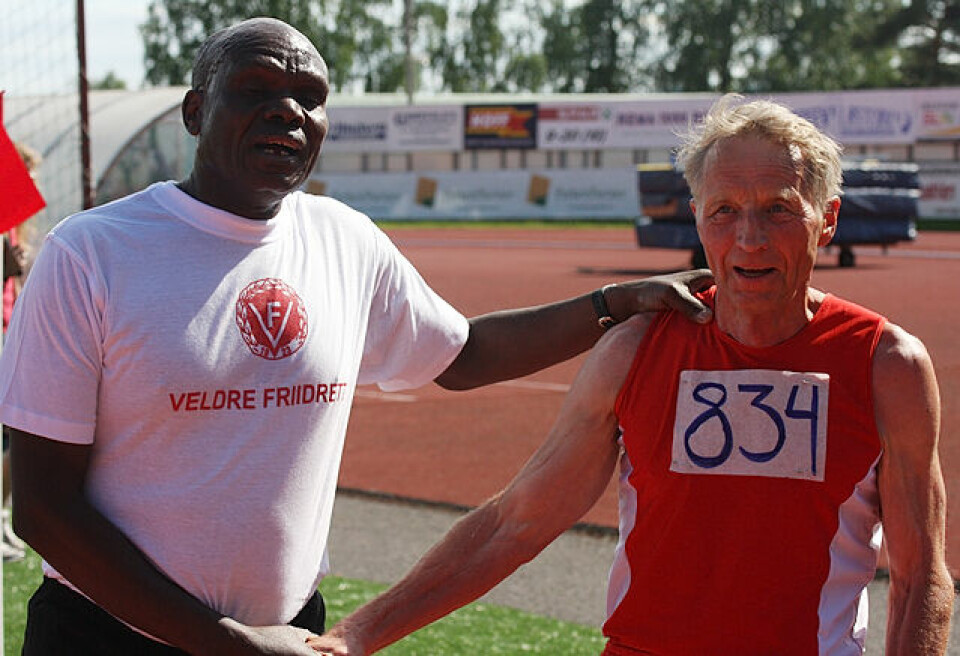 Henry Rono vs. Bjørn Tvedt 3000m_MV_Henry_Rono_Bjoern_Tvedt_takk_for_loepet