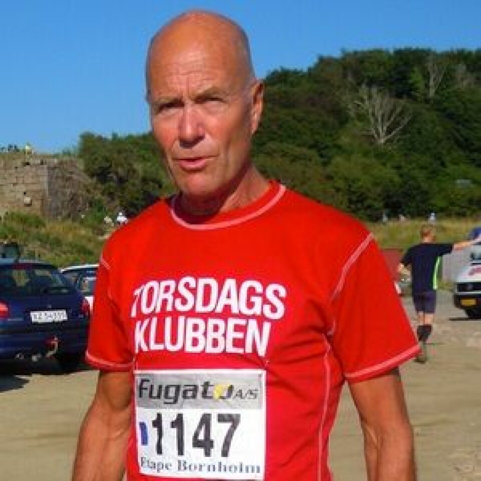 Etape Bornholm i fokus. Finale i dag. Arnulf Torgersen -initiativtakar til Torsdagsklubben saman med Stig Valla.