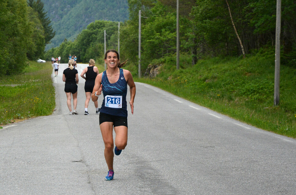 Andrea Toft Boutera forbedra sin egen løyperekord på 10 kilometeren i Romsdal. (Foto: arrangøren) Andrea Toft Boutera forbedra sin egen løyperekord på 10 kilometeren i Romsdal. (Foto: arrangøren)