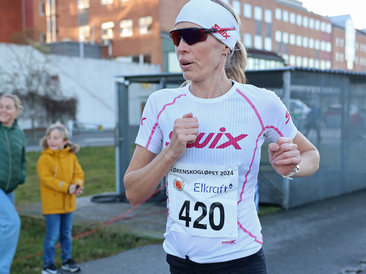 Silje Eklund, her fra Lørenskogløpet 2024, tok klasseseieren i klasse 45 år.