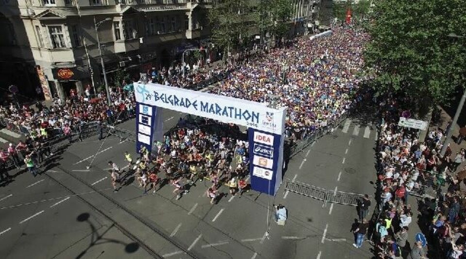 Fra starten av årets Beograd Marathon (Arrangørfoto). Fra starten av årets Beograd Marathon (Arrangørfoto).