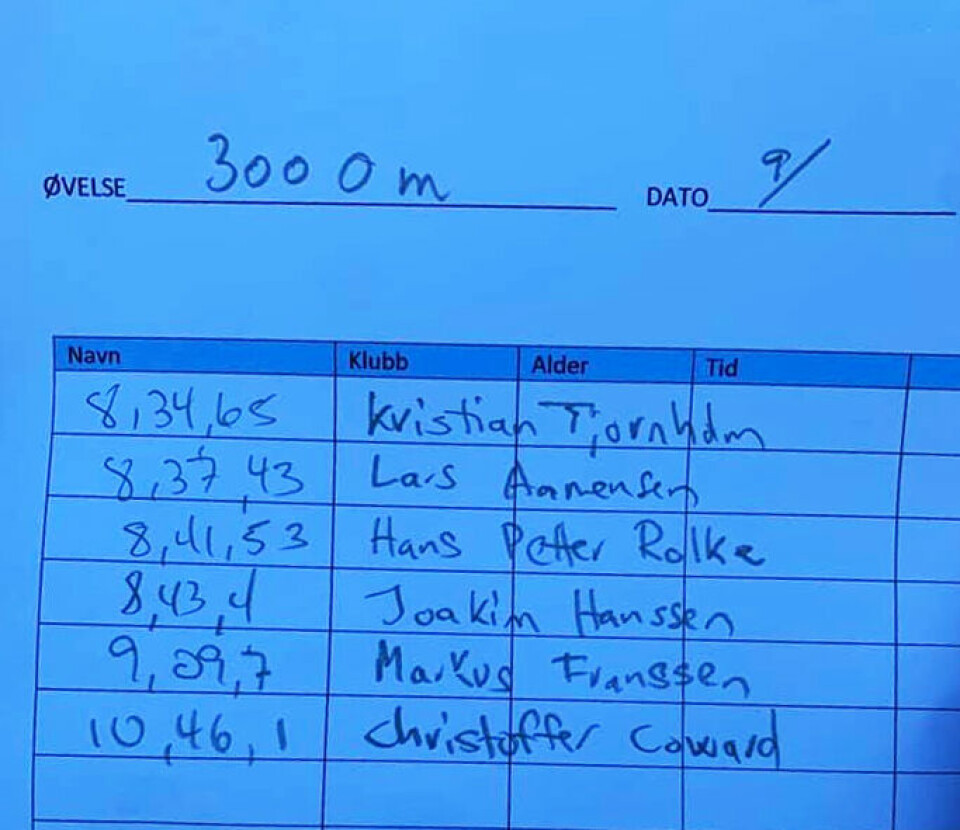 Fire menn under 8.45 på 3000 m i Kristiansand 3000m_resultat.jpg