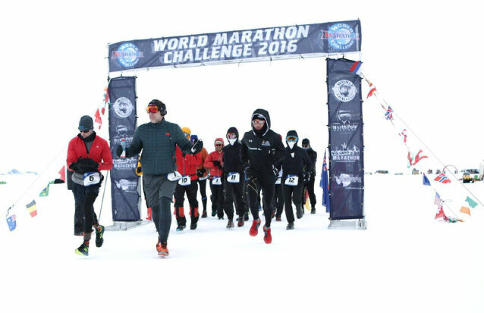 Løyperekorder i The World Marathon Challenge start_Antartica_World_Challenge_marathon.jpg