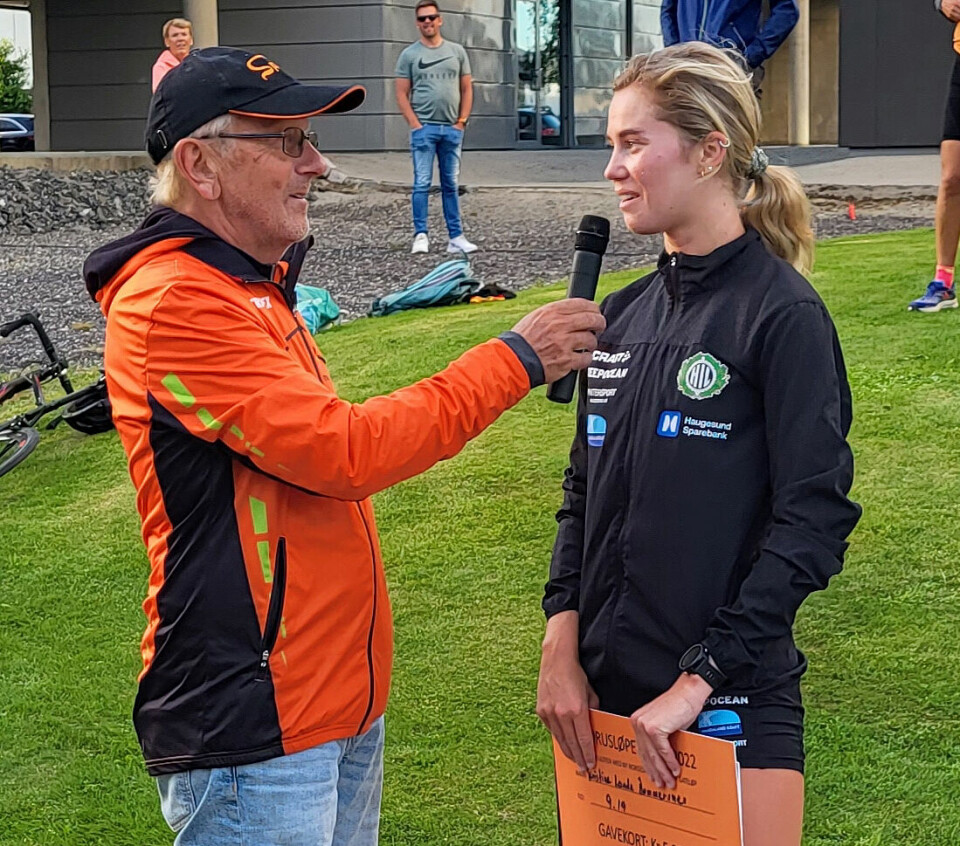Kristine Lande Dommersnes forbedret den norske rekorden på 3 km med 30 sekunder 1-Soendeland_Intervjuer_Dommersnes.jpg