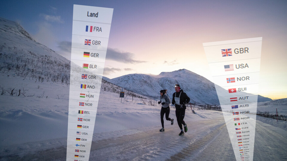 Løpere fra hele verden kommer til Tromsø for å løpe under krevende, men spektakulære forhold. (Foto: Zoltan Tot / montasje: Arne Dag Myking) Løpere fra hele verden kommer til Tromsø for å løpe under krevende, men spektakulære forhold. (Foto: Zoltan Tot / montasje: Arne Dag Myking)