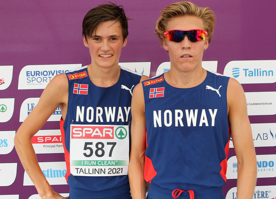 U23-EM: Tuv Myhre og Halle Haugen fulgte hverandre til 6. og 7. plass på 5000 m To_sure_gutter_etter_5000_Magnus_Tuv_Myhre_Simen_Halle_Haugen_A20G2777.jpg