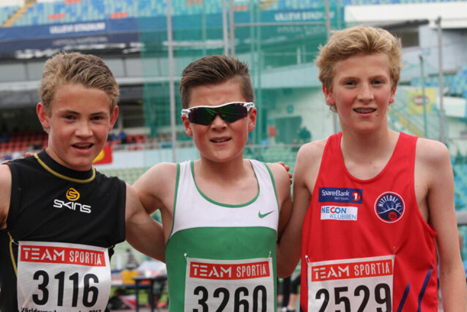 Selma Løchen Engdahl og Petter Myhr støtter hverandre i satsingen på hver sin idrett vu13-1500m-g13-7.jpg