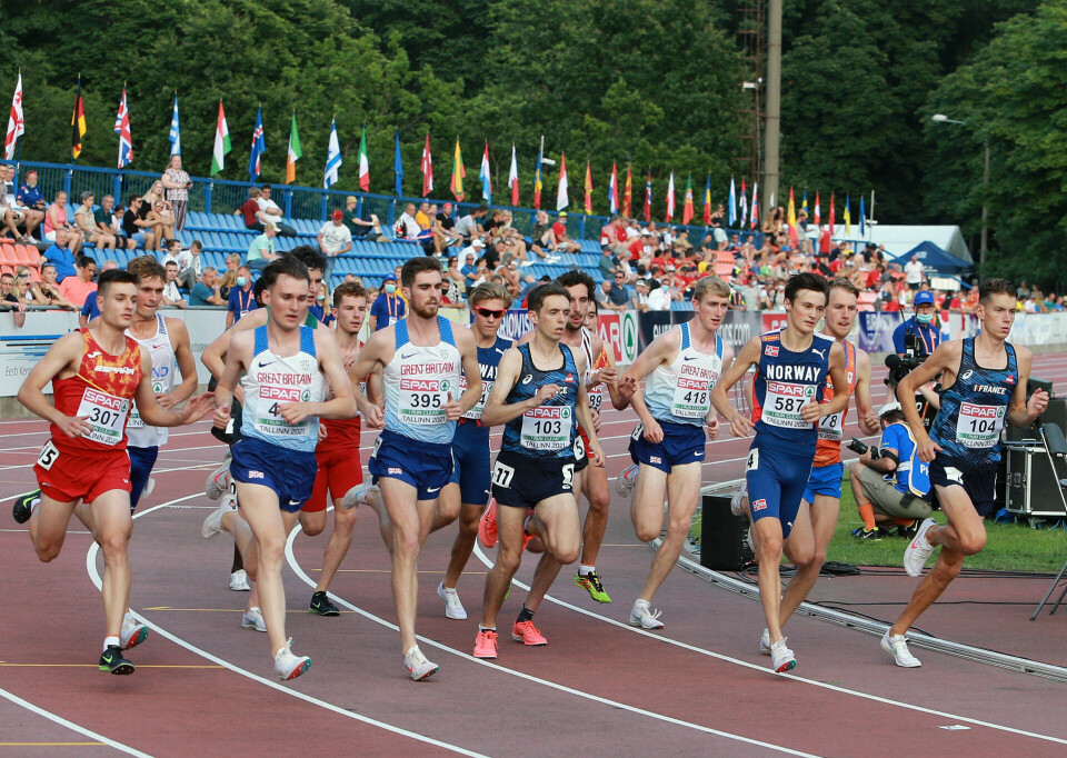 U23-EM: Tuv Myhre og Halle Haugen fulgte hverandre til 6. og 7. plass på 5000 m Start_500m_puljeA_AZ3T7257.jpg