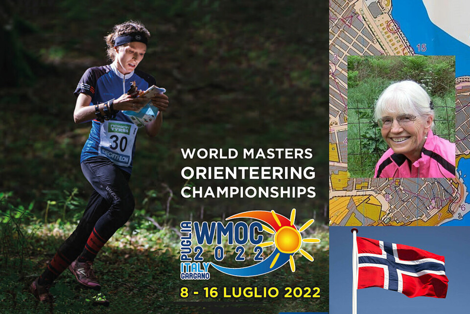 VM i orientering for veteraner pågår nå i Puglia i Italia. Innfelt her er Bjørg Kocbach som vant sin klasse i sprinten. (Bildemontasje: Arne Dag Myking/Foto fra FB-side for Orientering i Bergensområdet) VM i orientering for veteraner pågår nå i Puglia i Italia. Innfelt her er Bjørg Kocbach som vant sin klasse i sprinten. (Bildemontasje: Arne Dag Myking/Foto fra FB-side for Orientering i Bergensområdet)