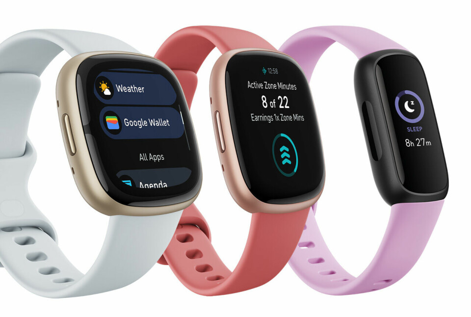 Fitbit lanserer tre nye smartklokker og aktivitetsmålere. Fra venstre: Sense 2, Versa 4 og Inspire 3. (Alle foto: Fitbit) Fitbit lanserer tre nye smartklokker og aktivitetsmålere. Fra venstre: Sense 2, Versa 4 og Inspire 3. (Alle foto: Fitbit)