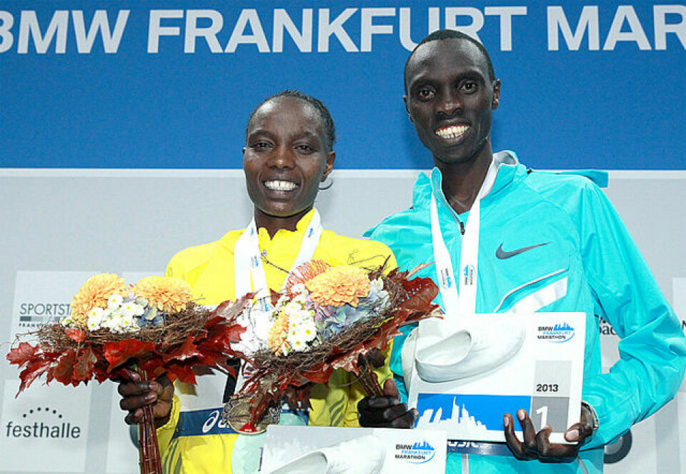 Buta best av de norske i Frankfurt Caroline_Kile_og_Vincent_Kipruto.jpg