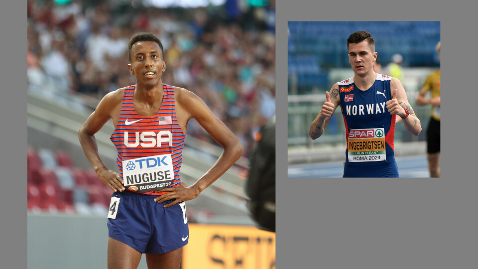 Yared Nuguse klarte ikke å hente tilbake verdensrekorden på en engelsk mil Nuguse_og_Jakob Ingebrigtsen_HD_grey