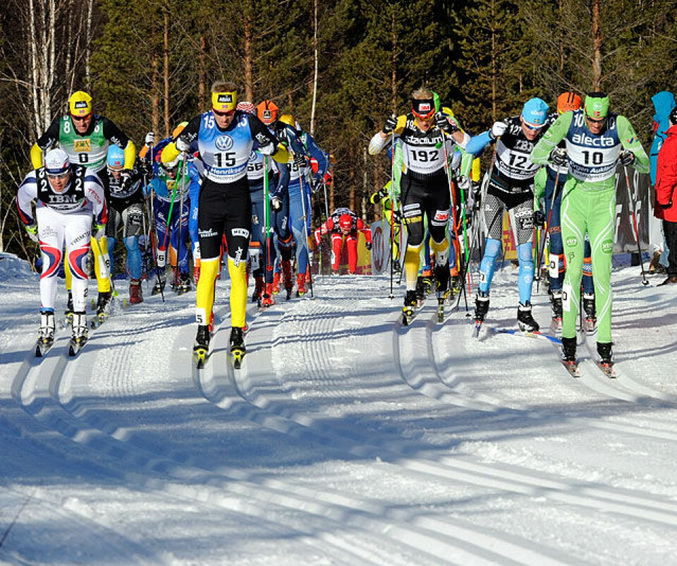 Historisk Vasalopp i norsk perspektiv 130303.Sälen-MoraVasaloppetLundbäcksbackenFoto Nisse Schmidt