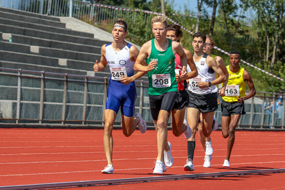 Mange stusset på forsøksheatene i U-23 på 1500 meter for menn i junior-NM 3J6A2073.jpg