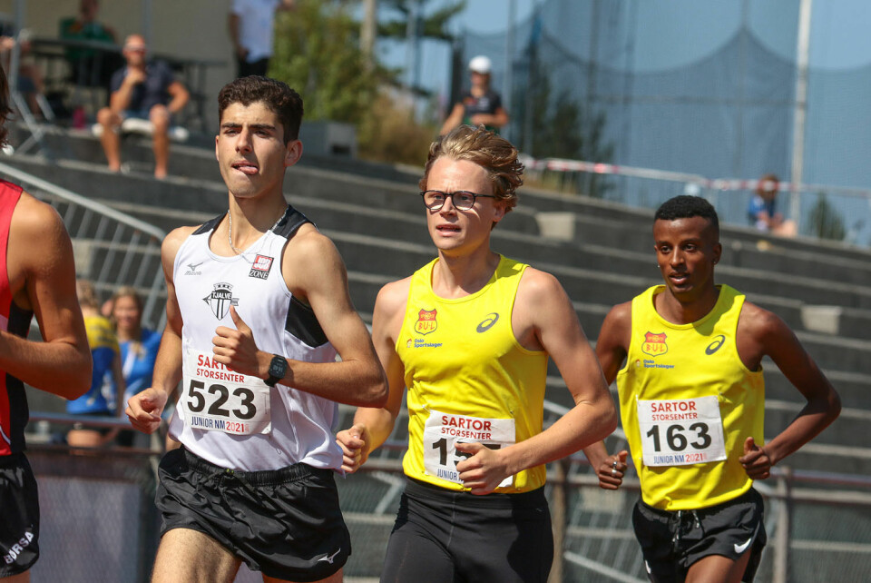 Mange stusset på forsøksheatene i U-23 på 1500 meter for menn i junior-NM 3J6A2082.jpg