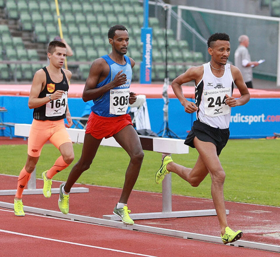 Mange gode tider på Bislett under Norwegian Grand Prix 5000m_harer_Senay_Fissehatsion_Zerei_Mezngi_Vegard_Oelstad_AZ3T3165.jpg