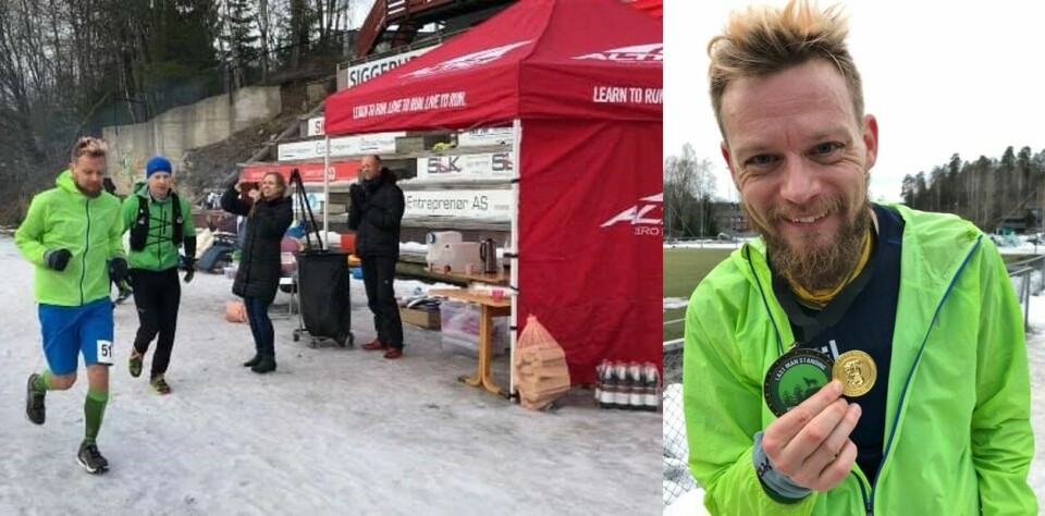 Tobias Gyllebring vant det første Last Man Standing i Østmarka etter 33 timers innsats. Til venstre ser vi han og toeren Theodor Moen legge ut på den 33. runden i terrenget. Tobias Gyllebring vant det første Last Man Standing i Østmarka etter 33 timers innsats. Til venstre ser vi han og toeren Theodor Moen legge ut på den 33. runden i terrenget.