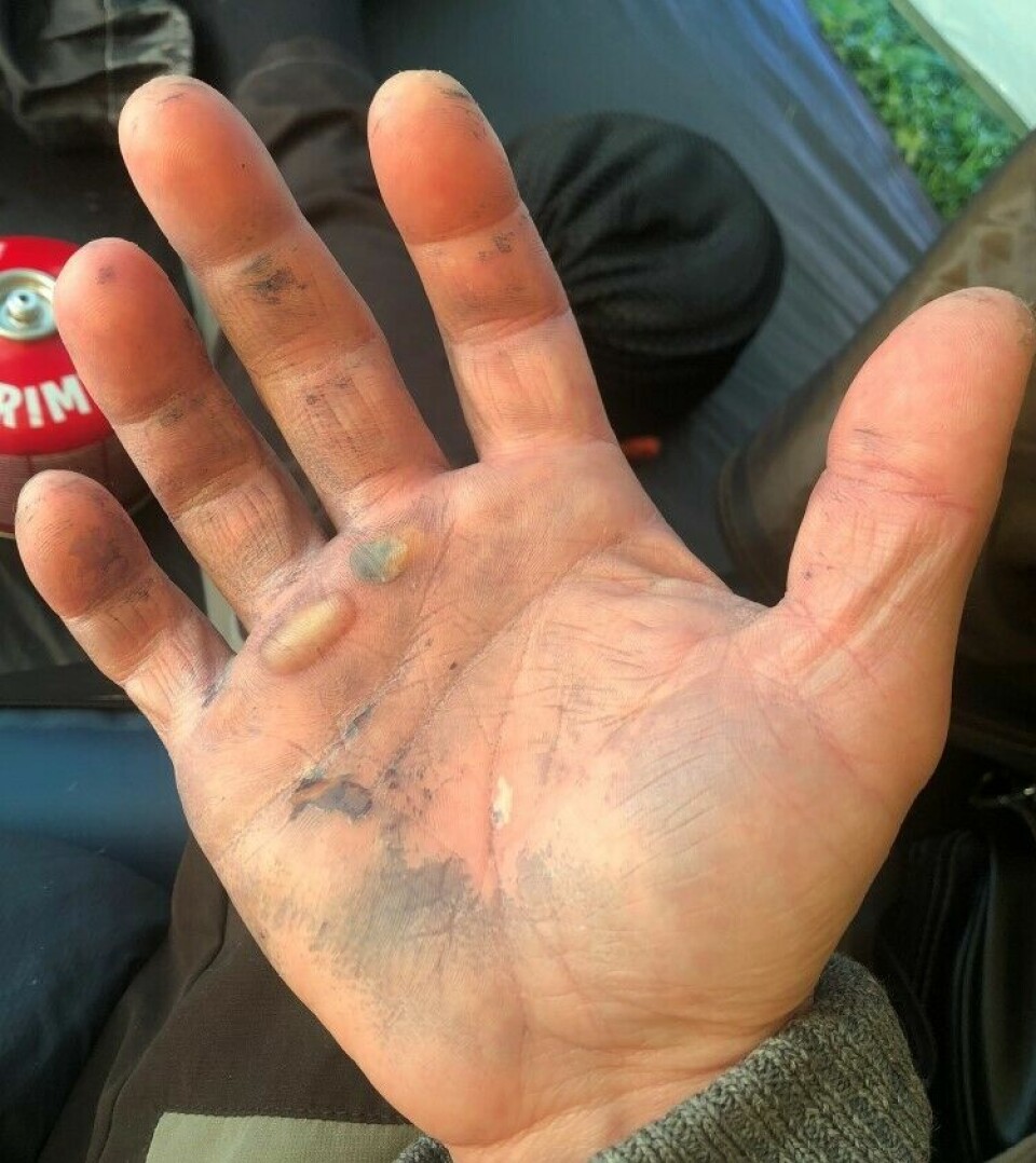 Rekordrask, men tøff sjølhjulpen tur Norge på langs av Ondrej Jarusek Ondrej-Jarusek-saar-hand.jpg