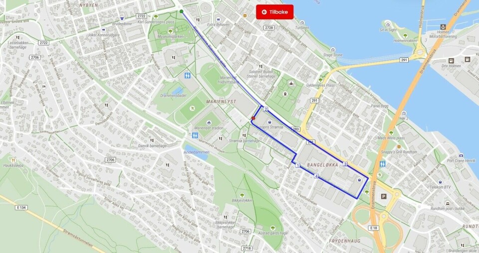 Omlag 5000 løpere skal i aksjon under Drammen halvmaraton loype5km.jpg