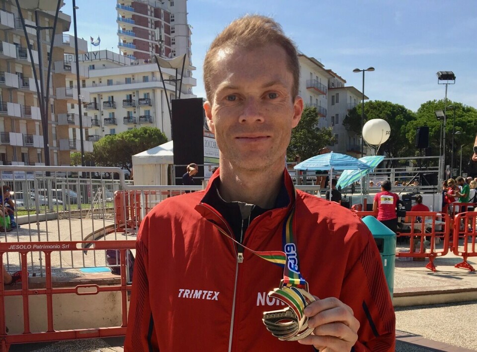 Kristian Nedregård tok både gull- og sølvmedalje i EM for veteraner. Foto: Martin Hauge-Nilsen Kristian Nedregård tok både gull- og sølvmedalje i EM for veteraner. Foto: Martin Hauge-Nilsen