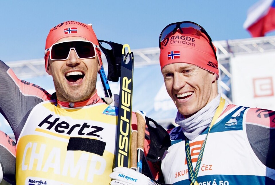 Petter Eliassen (til høyre) topper Ski Classics ranking foran Andreas Nygaard. Bildet er fra fjorårets Jizerská Padesátka der begge var på pallen. (Foto: Visma Ski Classics) Petter Eliassen (til høyre) topper Ski Classics ranking foran Andreas Nygaard. Bildet er fra fjorårets Jizerská Padesátka der begge var på pallen. (Foto: Visma Ski Classics)