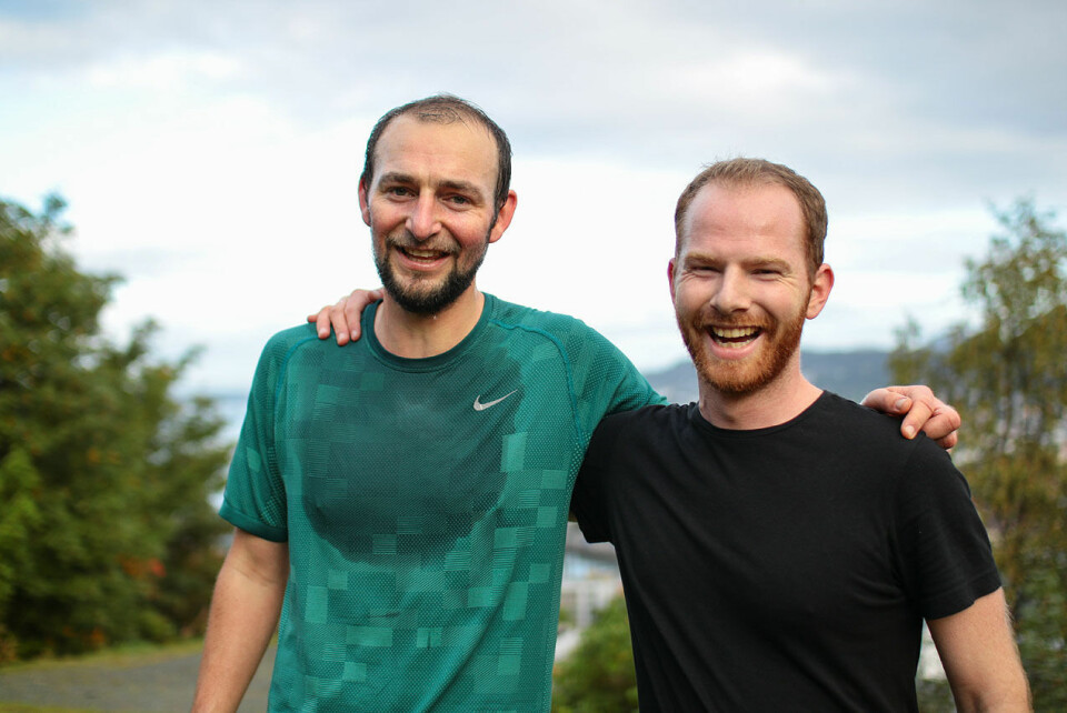 Calum Leitch og Jon Berg Eriksen var de to første som gikk i mål på det første Løvstien Parkrun etter den lange koronapausen. (Alle foto: Arne Dag Myking) Calum Leitch og Jon Berg Eriksen var de to første som gikk i mål på det første Løvstien Parkrun etter den lange koronapausen. (Alle foto: Arne Dag Myking)