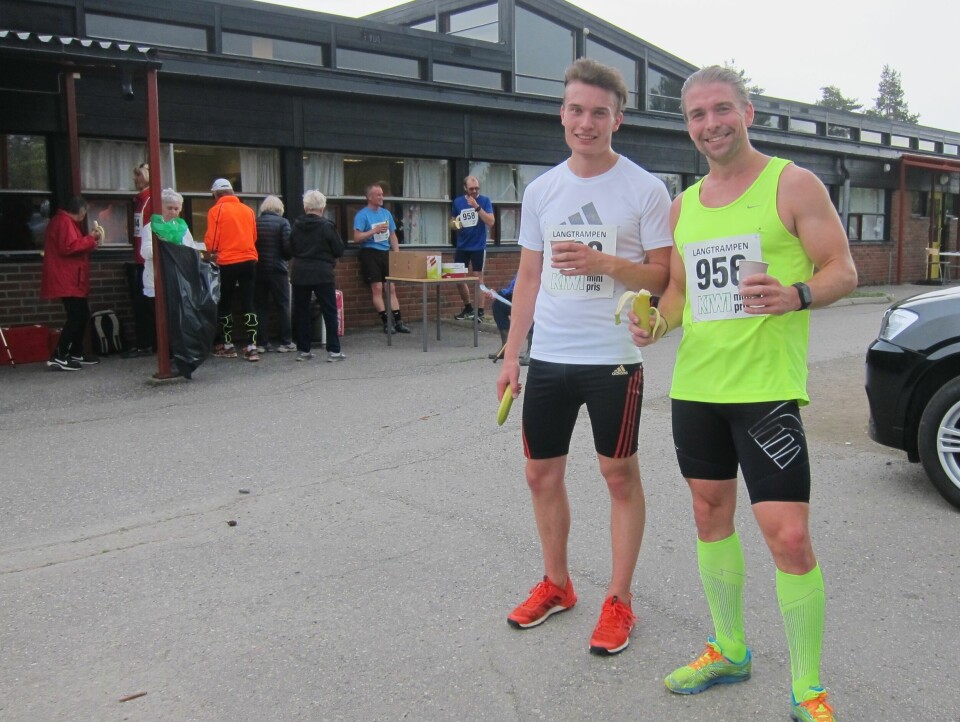 Victor S Synnertveit og Erik Forbord løp fortest i Langtrampens 2. løp. (Foto: Toril Blakkisrud) Victor S Synnertveit og Erik Forbord løp fortest i Langtrampens 2. løp. (Foto: Toril Blakkisrud)