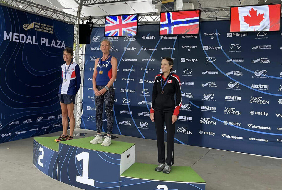 Synøve Brox vant VM-gull på 5000 m i veteranklassen W65. (Foto fra WMAC 2024 sin facebookside) Synøve Brox vant VM-gull på 5000 m i veteranklassen W65. (Foto fra WMAC 2024 sin facebookside)