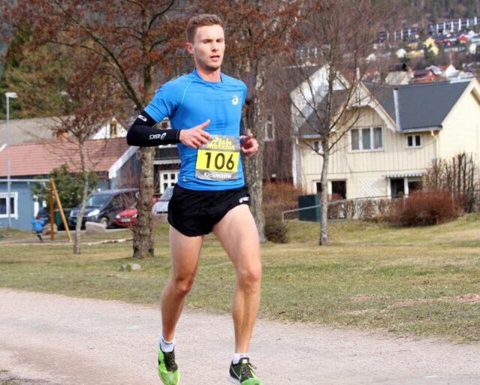 Andreas Myhre Sjurseth vinner Påskemaraton i fjor. Foto: Anita Øy Andreas Myhre Sjurseth vinner Påskemaraton i fjor. Foto: Anita Øy