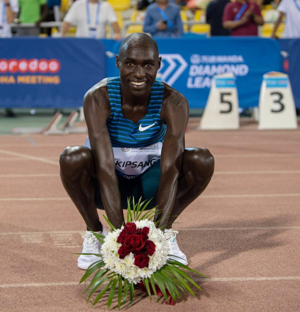Mange sterke prestasjoner i vindfull Diamond League-åpning i Doha Abel-Kipsang.jpg