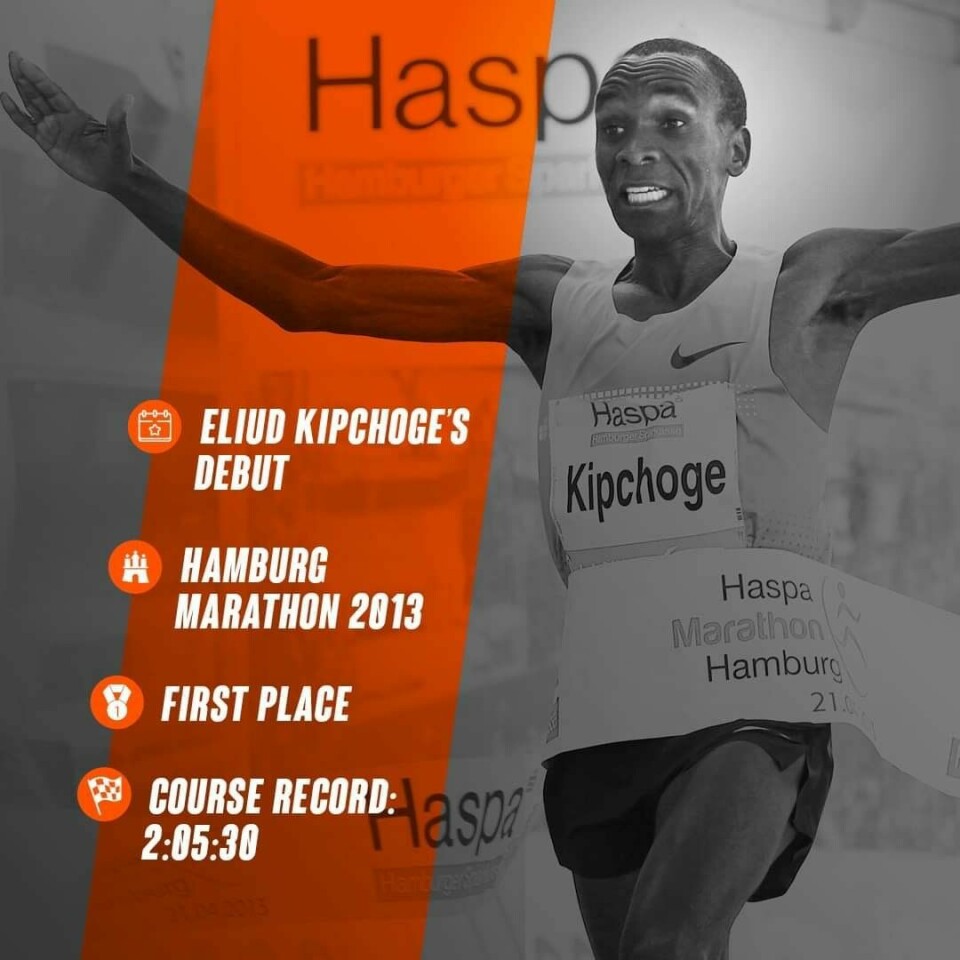 Eliud Kipchoge åpner sesongen med Hamburg Marathon 11. april Bilde