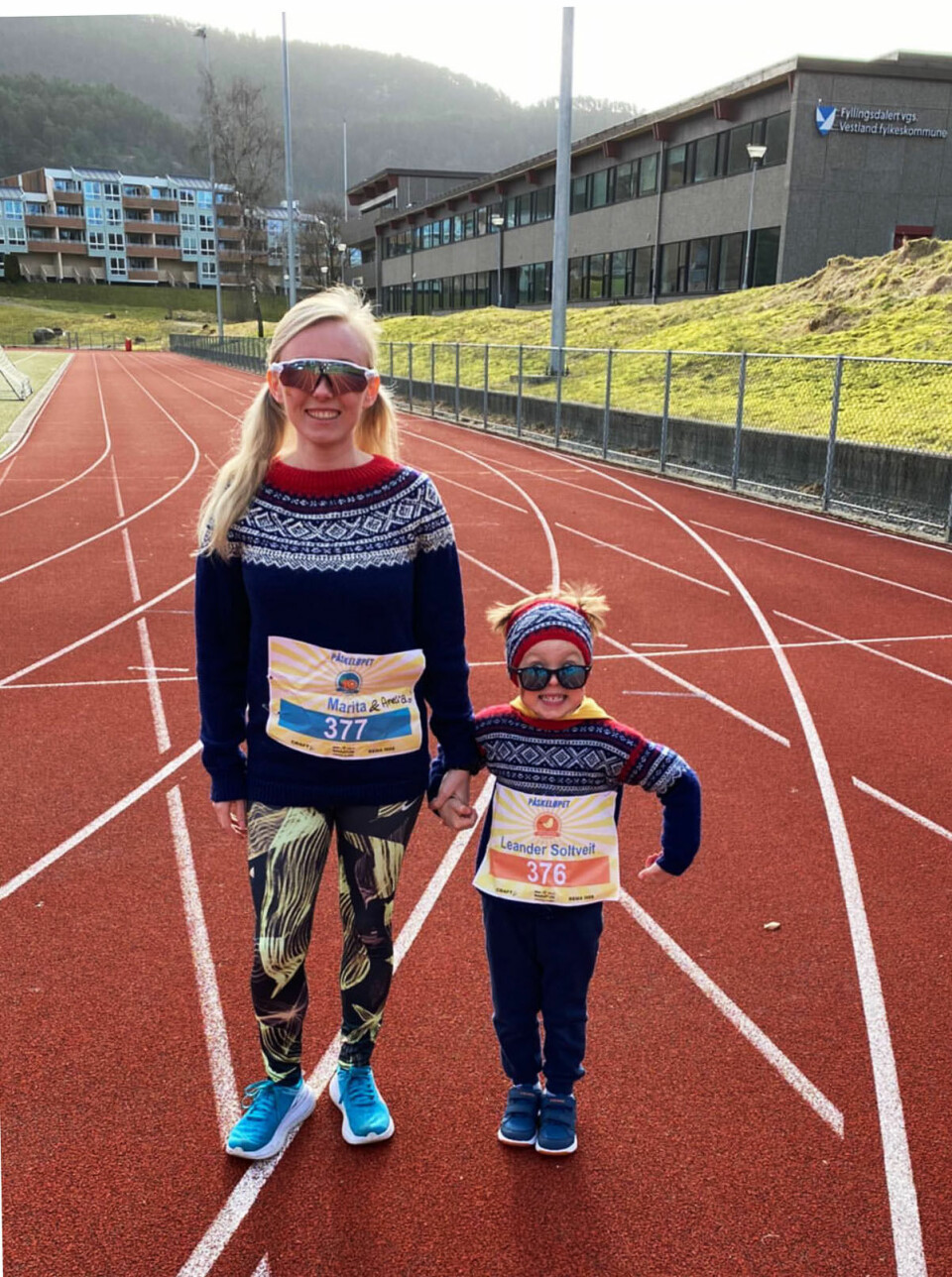 God stemning – og en 'ultrarekord' – i Oslo Maratons virtuelle løp, Påskeløpet Marita-og-Leander Soltveit-foto-Marita-Bertelsen.jpg