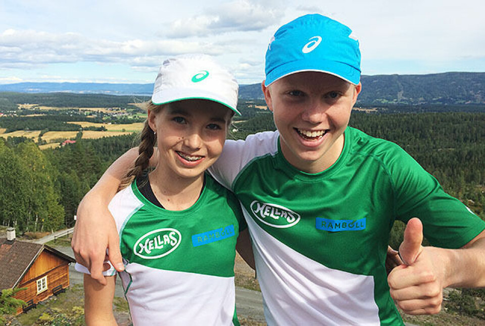 Unge langdistansetalenter - 4 av 4: Martin Kirkeberg Mørk Emma og Martin Kirkeberg Mørk løp begge sterkt i Drammens Råeste. (Foto: privat)