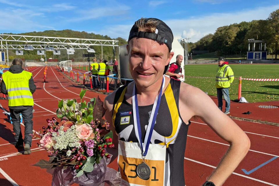 Even Bentzen Løvås fra Halden IL vant halvmaraton i Gøteborg. (Foto: Jonas Aamodt Moræus) Even Bentzen Løvås fra Halden IL vant halvmaraton i Gøteborg. (Foto: Jonas Aamodt Moræus)