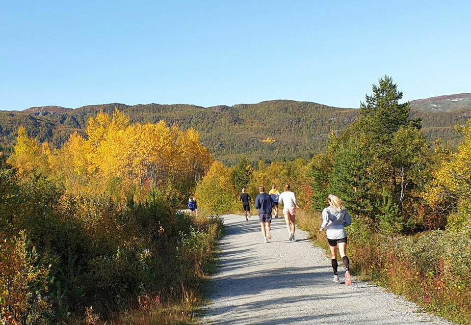 Den 10 km lange løypa rundt Ustedalsfjorden er småkupert og idyllisk. Her inspiseres deler av den på oppvarminga. (Foto: Runar Gilberg) Den 10 km lange løypa rundt Ustedalsfjorden er småkupert og idyllisk. Her inspiseres deler av den på oppvarminga. (Foto: Runar Gilberg)